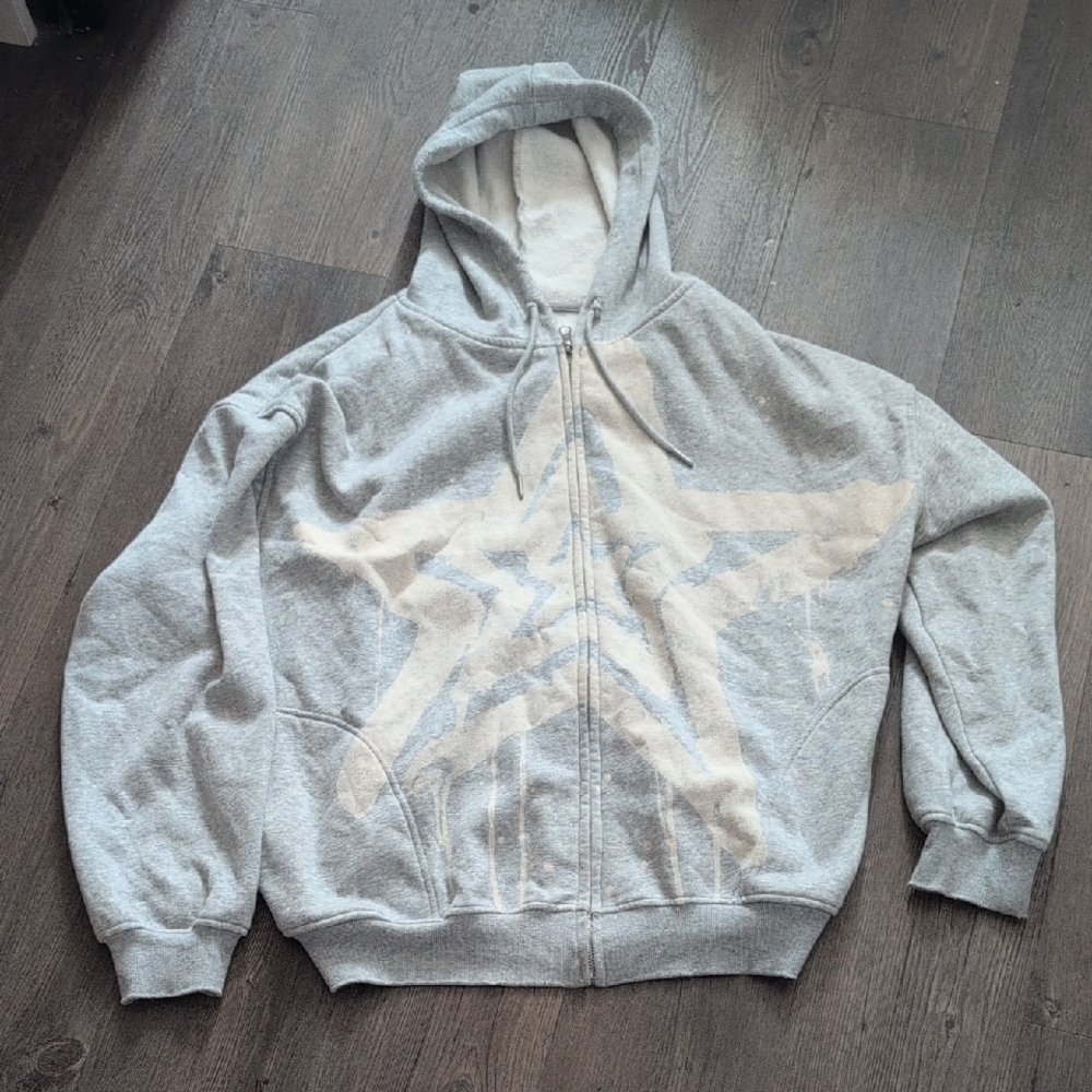 Silence + Noise Light Gray Fleece Hoodie